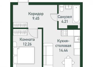 Продажа 1-ком. квартиры, 40.4 м2, Челябинская область