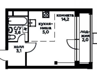 Продажа квартиры студии, 27.9 м2, Москва, район Хорошёво-Мнёвники, 3-я Хорошёвская улица, 17к2с8