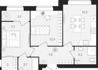 Продам 2-комнатную квартиру, 60.5 м2, Пенза, площадь Ленина, Ленинский район