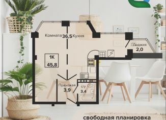 Продажа однокомнатной квартиры, 45.8 м2, Ставропольский край