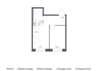 Продается однокомнатная квартира, 37.8 м2, Москва, жилой комплекс Эко Бунино, 14.2