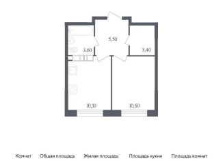1-комнатная квартира на продажу, 33.2 м2, Москва, жилой комплекс Ольховый Квартал, к1