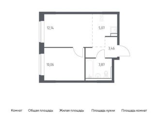 Продается 1-комнатная квартира, 34.6 м2, Москва, жилой комплекс Квартал Марьино, к4