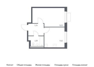 Продам 1-ком. квартиру, 37.1 м2, Видное, Советская площадь