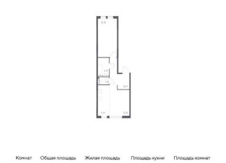 Продам однокомнатную квартиру, 49.3 м2, село Остафьево, жилой комплекс Остафьево, к19