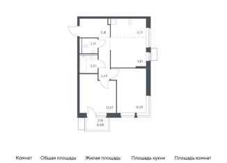 Продам 2-ком. квартиру, 56.3 м2, посёлок Жилино-1, жилой комплекс Егорово Парк, к3.2