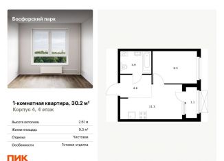 Продажа 1-комнатной квартиры, 30.2 м2, Приморский край