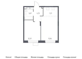 Продажа 1-комнатной квартиры, 41.7 м2, Балашиха, жилой квартал Новоград Павлино, к34