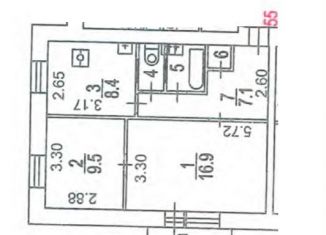 Продаю двухкомнатную квартиру, 46.2 м2, Москва, улица Шаболовка, 27, метро Добрынинская