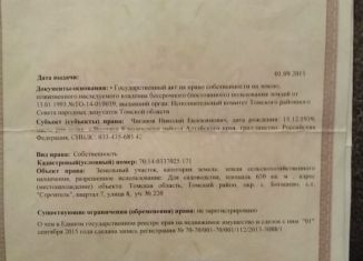 Продажа земельного участка, 6 сот., садовое товарищество Строитель