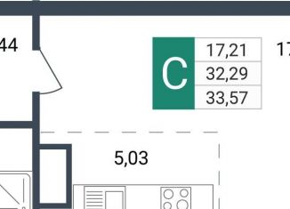 Продаю квартиру студию, 33.6 м2, Забайкальский край