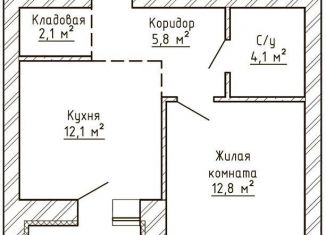 Продажа 1-комнатной квартиры, 38.2 м2, Тольятти