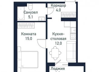 Продажа 1-ком. квартиры, 36.1 м2, посёлок Западный