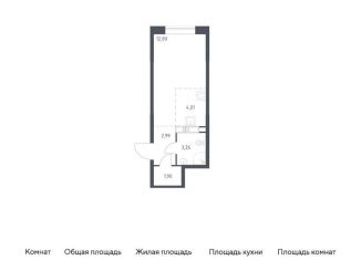 Квартира на продажу студия, 25.1 м2, поселение Филимонковское, Золотошвейная улица