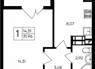 Продаю однокомнатную квартиру, 32 м2, Крым