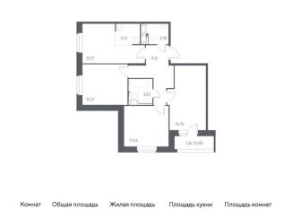 Продается 3-комнатная квартира, 69.3 м2, Санкт-Петербург