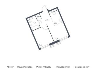 Продается однокомнатная квартира, 38 м2, Москва, жилой комплекс Квартал Румянцево, к2