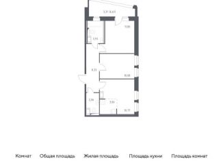 2-ком. квартира на продажу, 53.3 м2, Санкт-Петербург