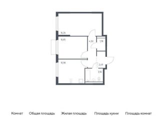 Продажа 2-ком. квартиры, 50.8 м2, Видное, Советская площадь