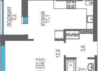Продажа 1-комнатной квартиры, 34.5 м2, Феодосия