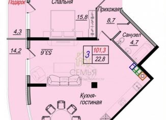 Продажа 3-комнатной квартиры, 100.5 м2, Краснодарский край, улица Мира, 44лит2