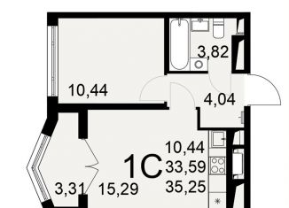 Продажа 1-комнатной квартиры, 35.3 м2, Тула, Привокзальный территориальный округ