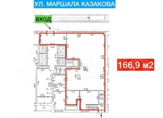 Продам торговую площадь, 166.9 м2, Санкт-Петербург, улица Маршала Казакова, 70к1, муниципальный округ Южно-Приморский