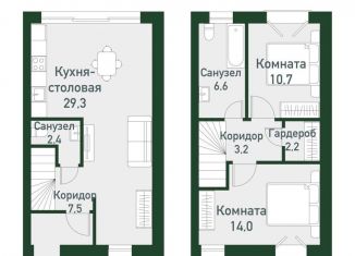 Трехкомнатная квартира на продажу, 72.2 м2, Челябинская область, Спортивная улица, 20
