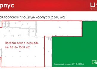 Сдается торговая площадь, 1000 м2, Пермский край, Советская улица, 2/10с3