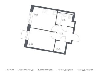 Продам 1-комнатную квартиру, 32.3 м2, Москва, жилой комплекс Квартал Западный, 6