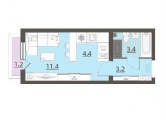 Продается квартира студия, 22.8 м2, Екатеринбург, Верх-Исетский район, улица Зелёный Остров, 14