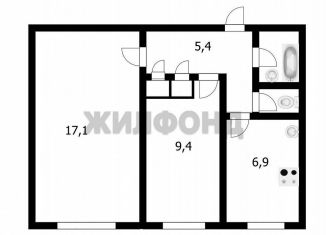 Продаю 2-комнатную квартиру, 42.9 м2, Новосибирск, Чемская улица, 2