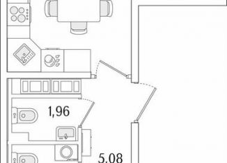 Продается 2-ком. квартира, 52.6 м2, Санкт-Петербург, Фрунзенский район, улица Фучика, 12к2Г1
