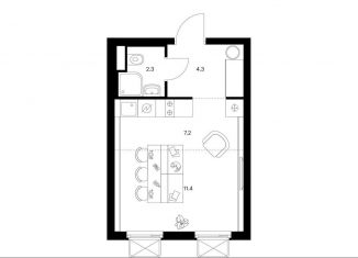 Продам квартиру студию, 25.2 м2, Москва, ВАО