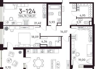 Продажа 3-комнатной квартиры, 118.3 м2, Санкт-Петербург, метро Приморская, Петровский проспект, 22к2