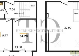 Продается 2-ком. квартира, 64.2 м2, Калининград, Воздушный переулок, 6, ЖК Ратсхоф Парк