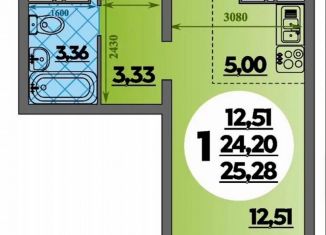 Продам квартиру студию, 27.5 м2, Ростов-на-Дону, улица Теряева