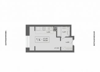 Продажа квартиры студии, 30.7 м2, Новосибирск, Красногорская улица, Заельцовский район