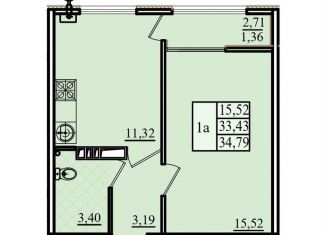 1-комнатная квартира на продажу, 34.8 м2, Севастополь