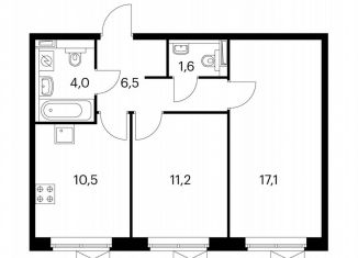 Продается 2-комнатная квартира, 50.3 м2, Котельники, ЖК Белая Дача Парк, микрорайон Парковый, 1к6