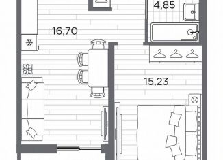 Продам 1-ком. квартиру, 43.1 м2, Санкт-Петербург, метро Горный институт