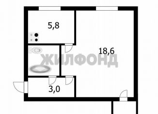 Продажа однокомнатной квартиры, 31.5 м2, Новосибирск, Оловозаводская улица, 14, Кировский район