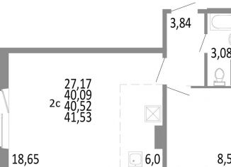 Двухкомнатная квартира на продажу, 40.5 м2, Челябинск, Советский район
