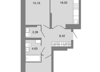 Продажа 2-комнатной квартиры, 63 м2, Екатеринбург, Ирбитская улица, 13, Кировский район