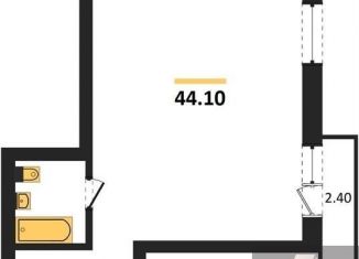 Продается квартира студия, 44.1 м2, Новосибирск, метро Речной вокзал, Тульская улица, 74