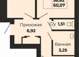 Продам 2-комнатную квартиру, 58.6 м2, Калининград, Борисовский бульвар