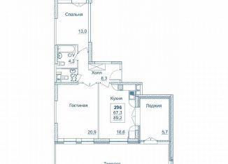 Продается 2-комнатная квартира, 89.2 м2, Москва, САО, Хорошёвское шоссе, 25Ак1