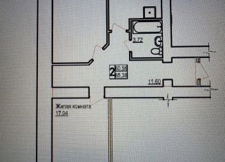 Продам 2-ком. квартиру, 65.4 м2, Благовещенск, ЖК Лазурный Берег, Заводская улица, 4/4