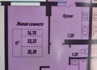 Продам 1-комнатную квартиру, 35.3 м2, Чебоксары, проспект Геннадия Айги, 17