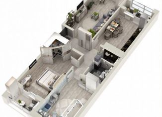 3-комнатная квартира на продажу, 84.7 м2, Краснодар, Колхозная улица, 5/2к1, микрорайон Табачная Фабрика